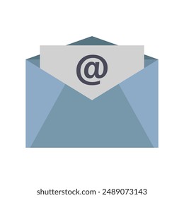 Icono de correo electrónico ilustrado en el fondo
