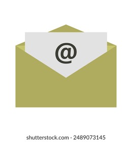 Icono de correo electrónico ilustrado en el fondo