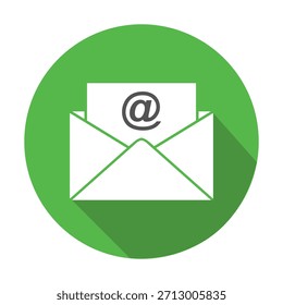 Icono de correo electrónico ilustrado en Vector sobre fondo blanco