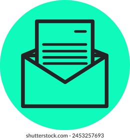 E-Mail-Symbol  Abbildung eines Umschlags oder einer Nachricht als einfaches Vektorgrafik-Zeichen