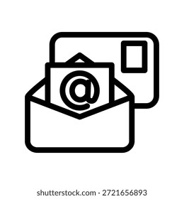 Icono de correo electrónico ilustración Plantilla de diseño de Vector