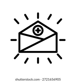 Icono de correo electrónico ilustración Plantilla de diseño de Vector
