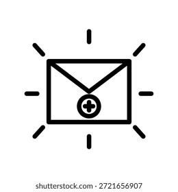 Icono de correo electrónico ilustración Plantilla de diseño de Vector