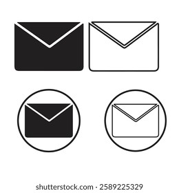email icon image silhouette file set business con
