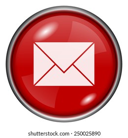 E-mail icon. Internet button on white background. 