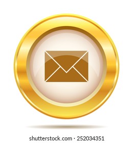 E-mail icon. Internet button on white background. EPS10 vector. 