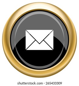 E-mail icon. Internet button on white  background. EPS10 Vector. 