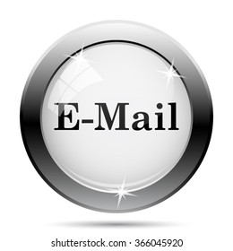 E-mail icon. Internet button on white background. EPS10 vector.
