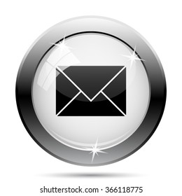 E-mail icon. Internet button on white background. EPS10 vector.
