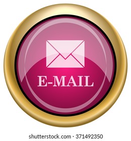 E-mail icon. Internet button on white background. EPS10 vector.