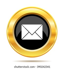 E-mail icon. Internet button on white background. EPS10 vector.