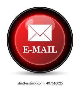 E-mail icon. Internet button on white background. EPS10 vector
