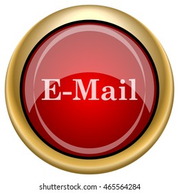 E-mail icon. Internet button on white background. EPS10 vector.