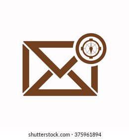 Email   icon,  isolated. Flat  design.