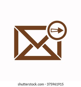 Email   icon,  isolated. Flat  design.