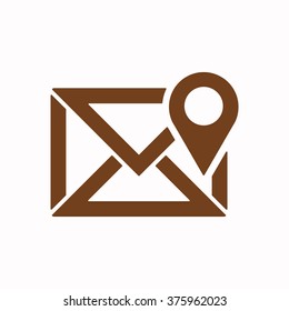 Email   icon,  isolated. Flat  design.