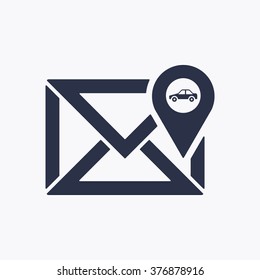 email   icon,  isolated. Flat  design.
