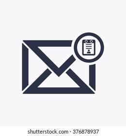 email   icon,  isolated. Flat  design.