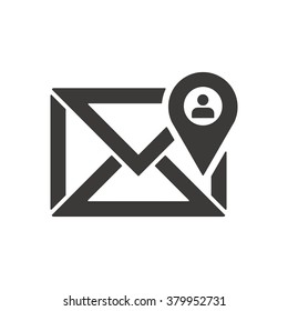 email  icon,  isolated. Flat  design.