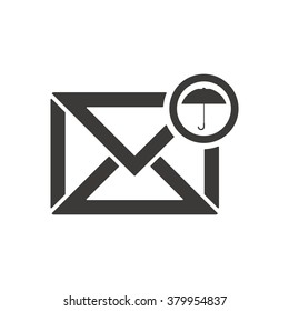 email  icon,  isolated. Flat  design.