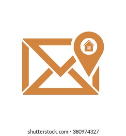 email  icon,  isolated. Flat  design.