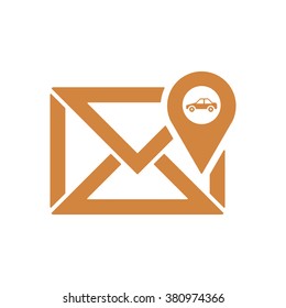 email  icon,  isolated. Flat  design.