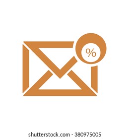 email  icon,  isolated. Flat  design.