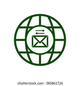  email  icon,  isolated. Flat  design.