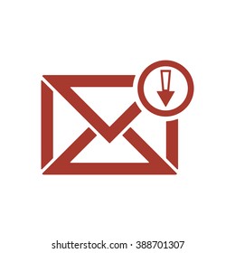 email  icon,  isolated. Flat  design.
