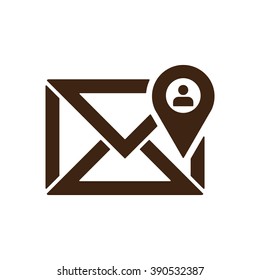 email  icon,  isolated. Flat  design.