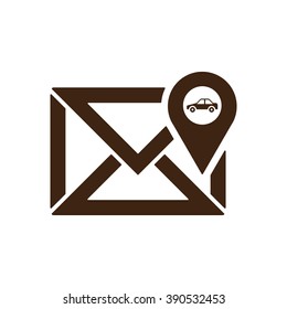 email  icon,  isolated. Flat  design.