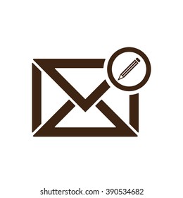 email  icon,  isolated. Flat  design.