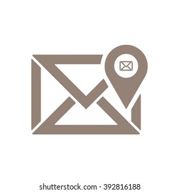 email  icon,  isolated. Flat  design.