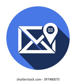 email   icon,  isolated. Flat  design.
