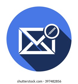 email   icon,  isolated. Flat  design.