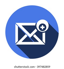 email   icon,  isolated. Flat  design.