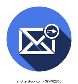email   icon,  isolated. Flat  design.