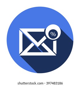 email   icon,  isolated. Flat  design.