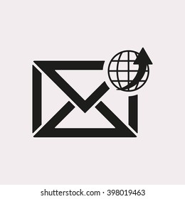 email   icon,  isolated. Flat  design.