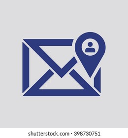 email  icon,  isolated. Flat  design.