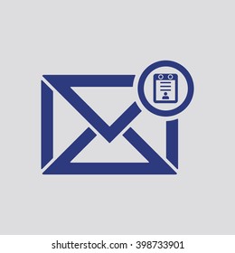 email  icon,  isolated. Flat  design.