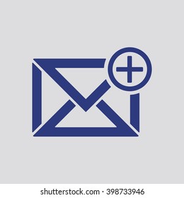 email  icon,  isolated. Flat  design.