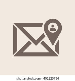 email  icon,  isolated. Flat  design.