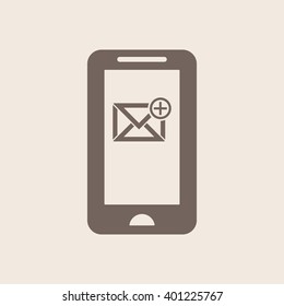 email  icon,  isolated. Flat  design.