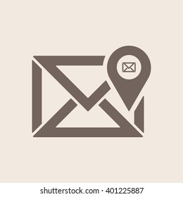 email  icon,  isolated. Flat  design.