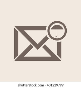 email  icon,  isolated. Flat  design.