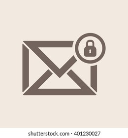 email  icon,  isolated. Flat  design.