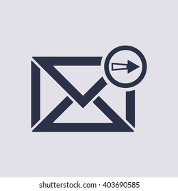 email  icon,  isolated. Flat  design.