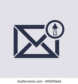 email  icon,  isolated. Flat  design.