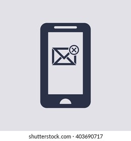 email  icon,  isolated. Flat  design.